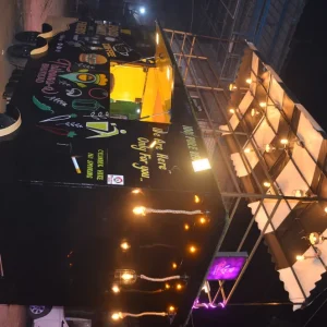 Mild Steel Multicolor Six wheels Food Cart Roof Top - Image 2